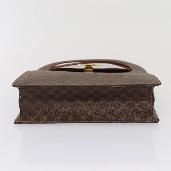 CELINE Macadam Canvas Hand Bag Pvc Leather Brown - Picture 9 of 13